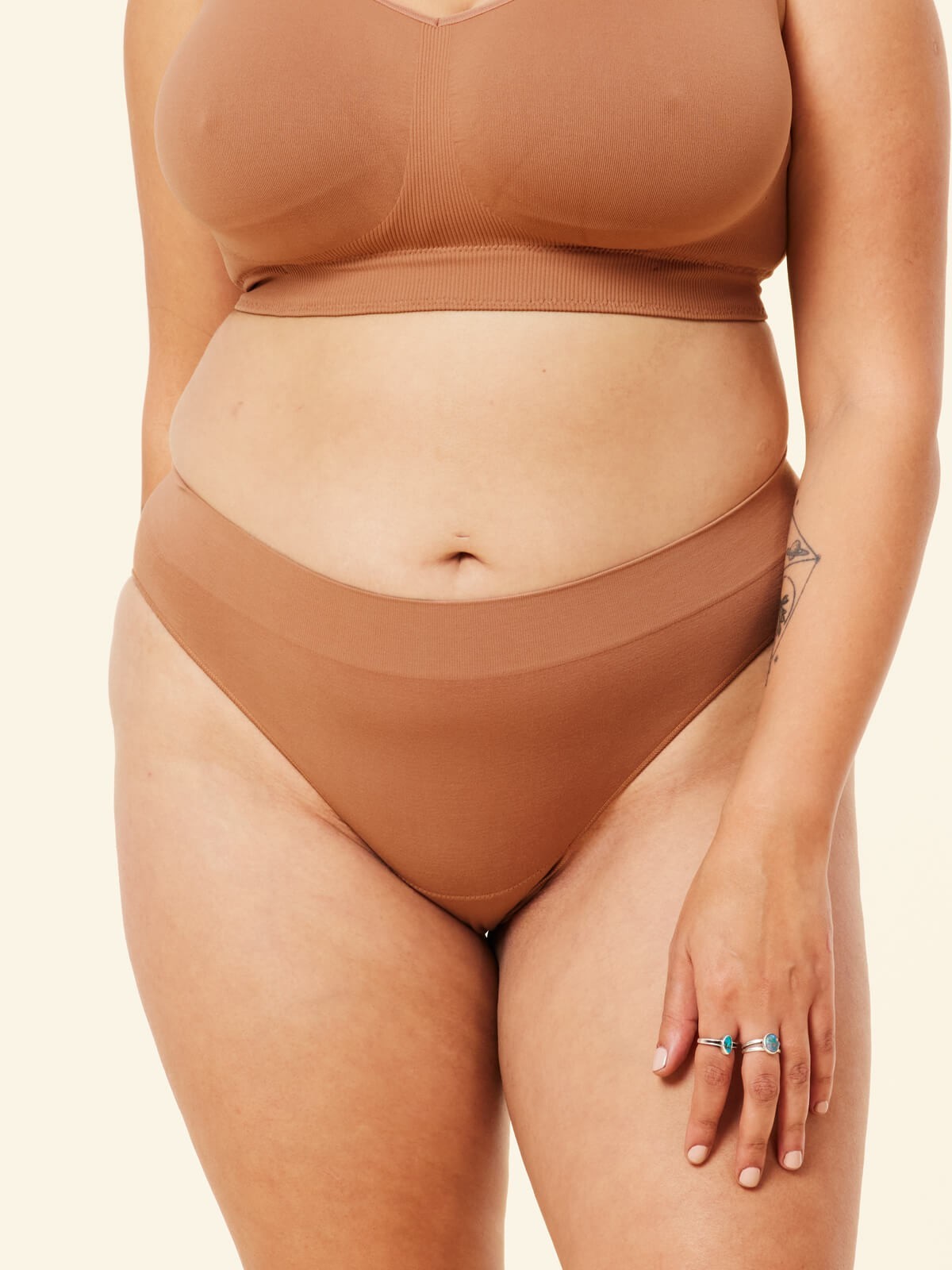 basic bikini brief - clay