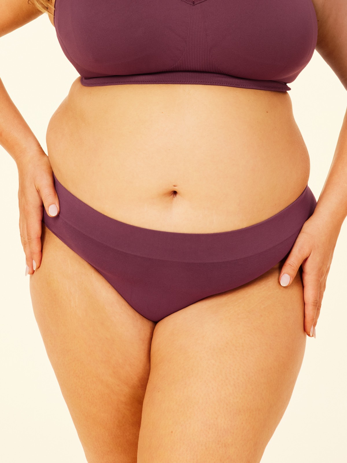 basic bikini brief - plum