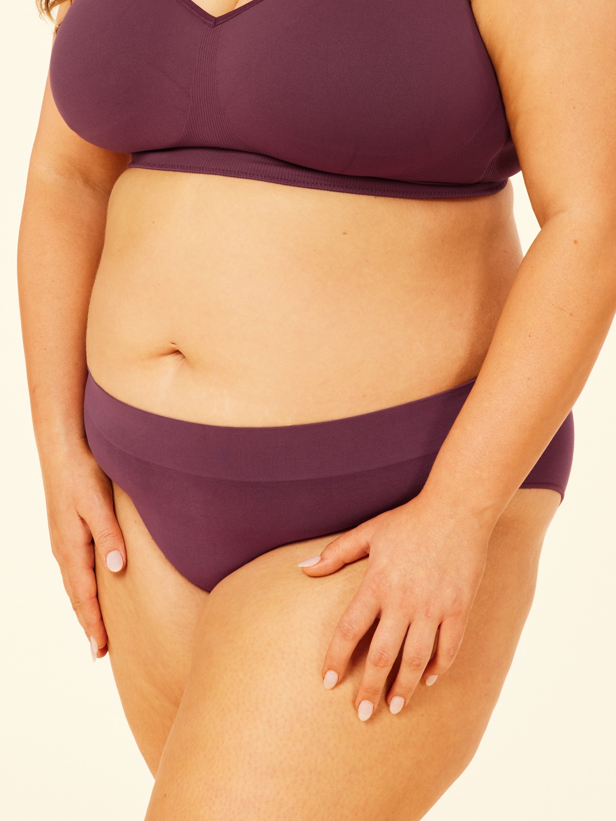 basic bikini brief - plum