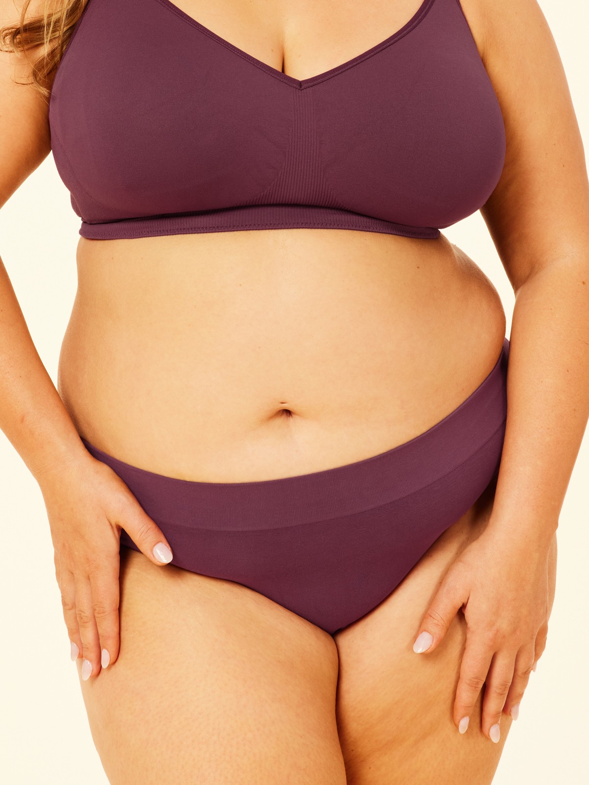 basic bikini brief - plum