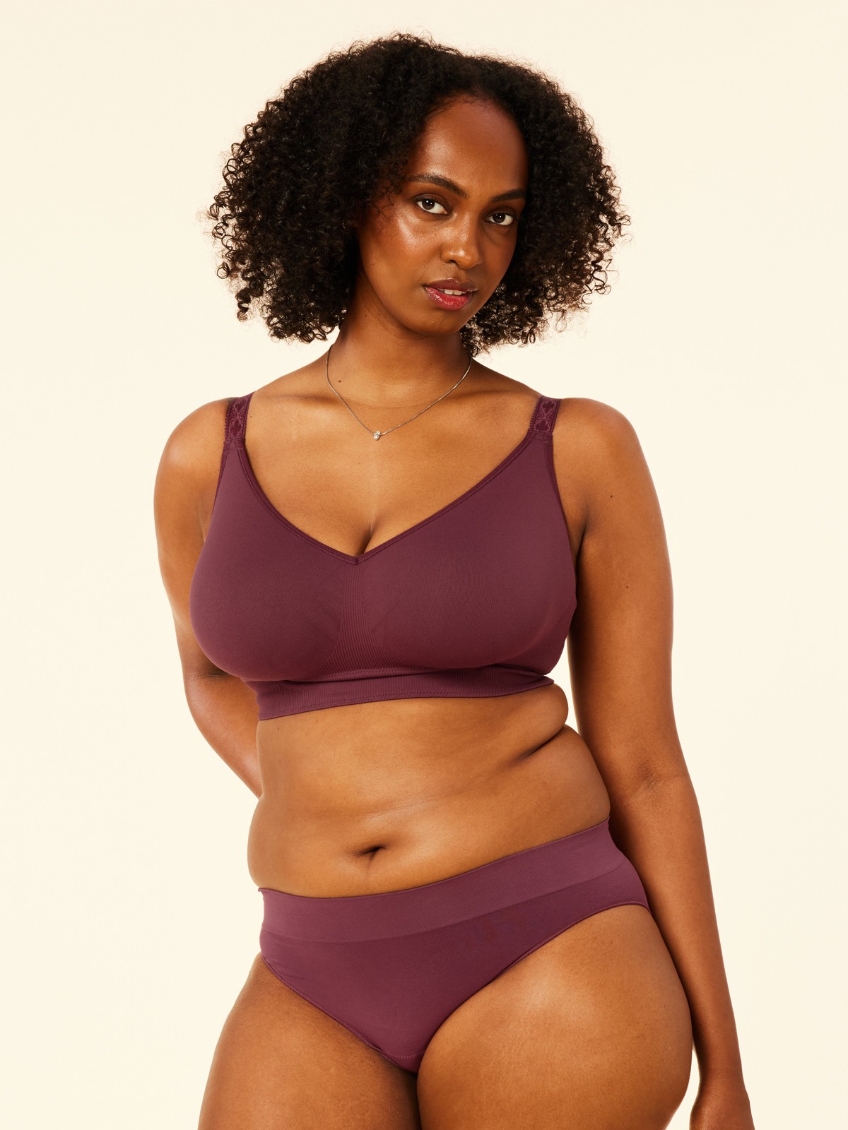 basic bra - plum