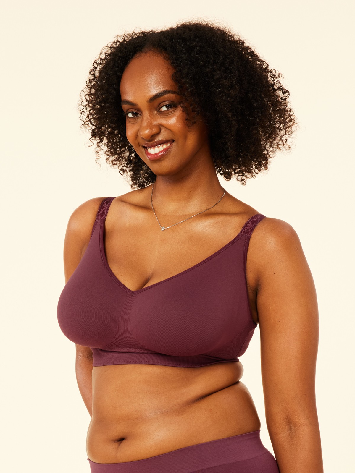 basic bra - plum