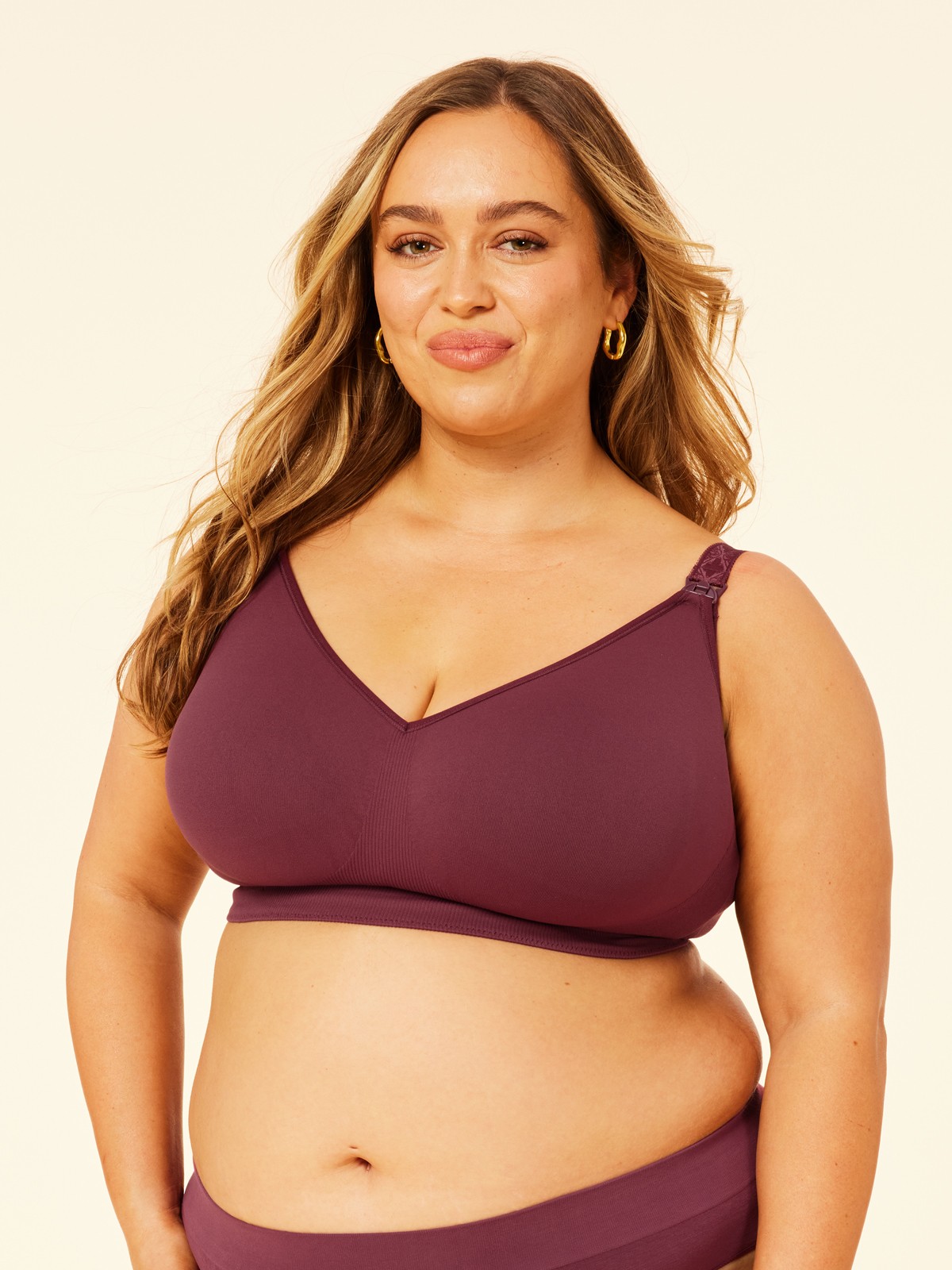 nursing bra - plum