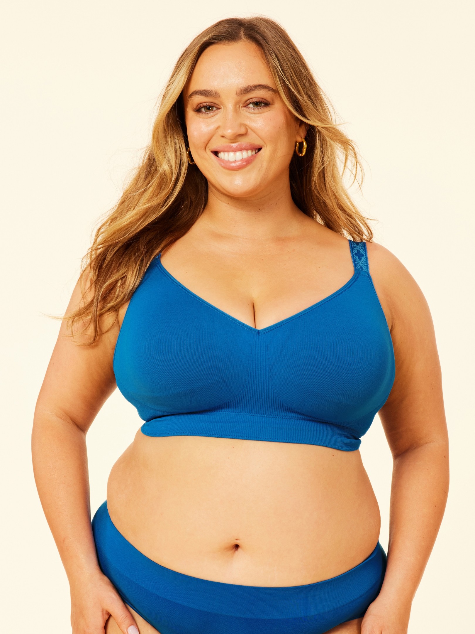 basic bra - cobalt blue