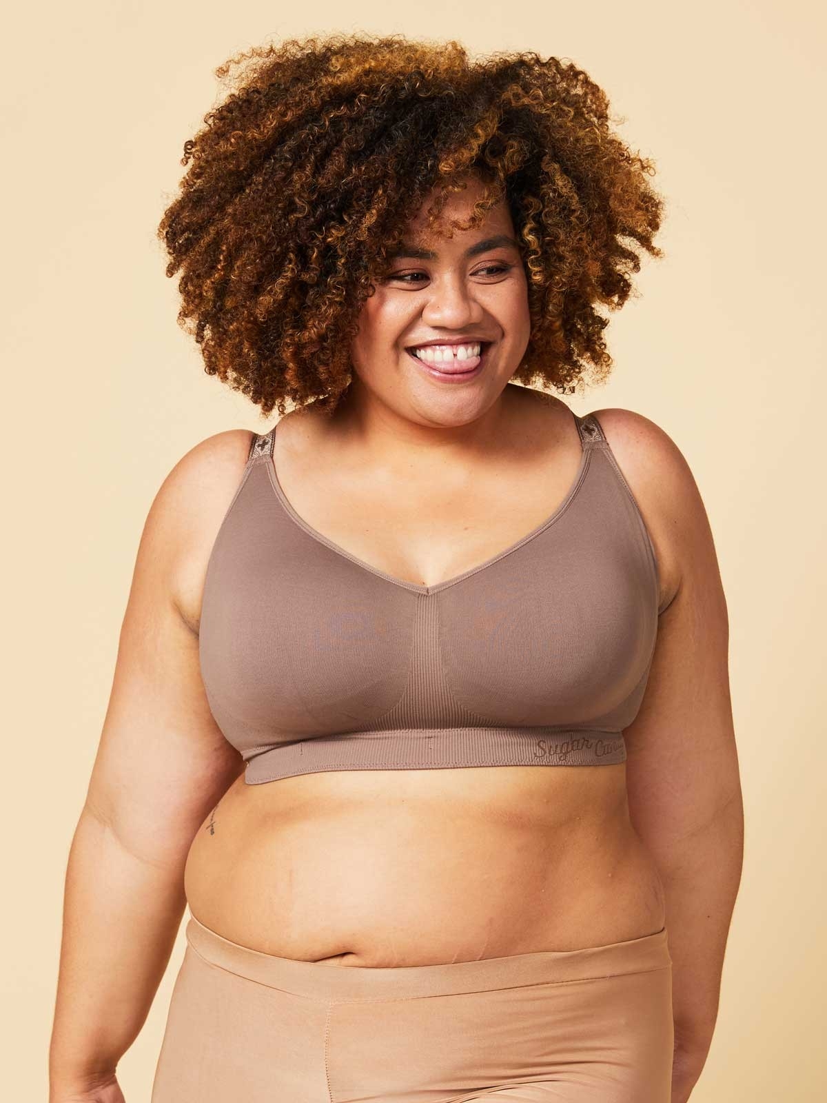basic busty bralette last chance - cocoa