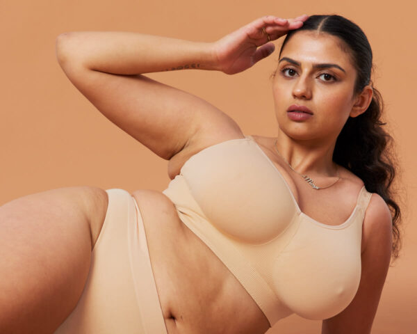 seamless basic bra - beige